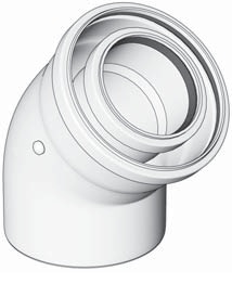 Odkouření kondenzační Brilon 52102214 - koleno koaxiální DN125/80 x 45°